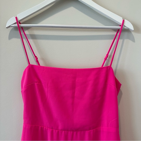 Revolve Superdown Addison Maxi Dress Spaghetti Strap Hot Pink Wedding Guest - Picture 8 of 11